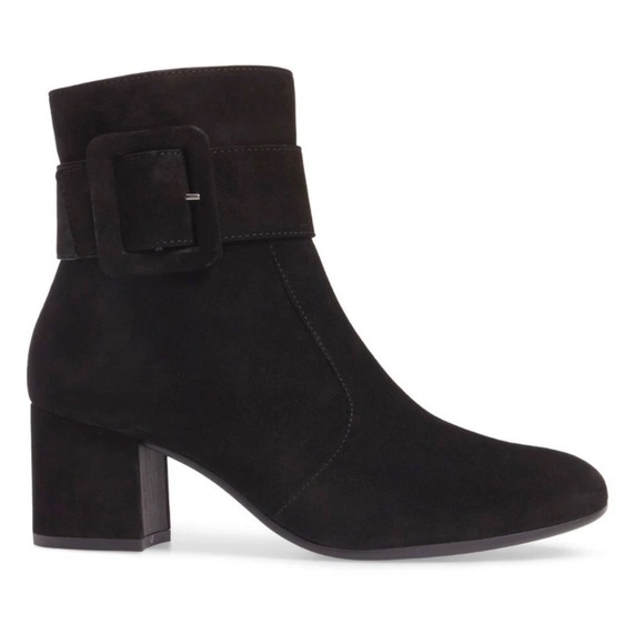 Paul Green Shoes - New PAUL GREEN Natalia Buckle Black Suede Ankle Boots Size 6.5